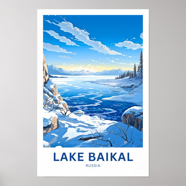 Affiche Le lac Baïkal Russie Imprimer (Devant)
