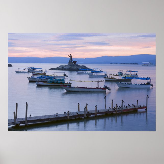 Affiche Le lac Chapala Islet et la jetée (Devant)