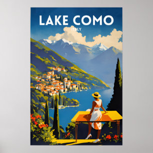 Affiche Le lac de Côme Italie