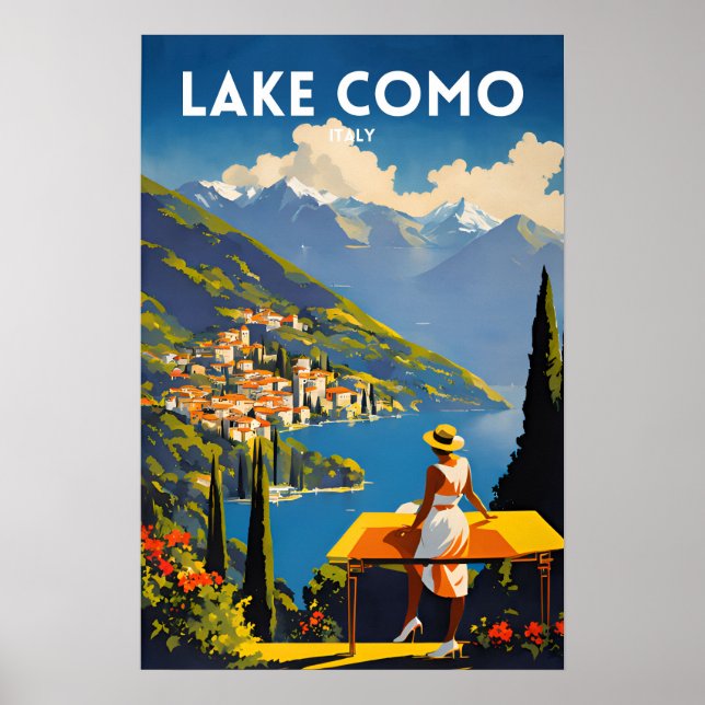 Affiche Le lac de Côme Italie (Devant)
