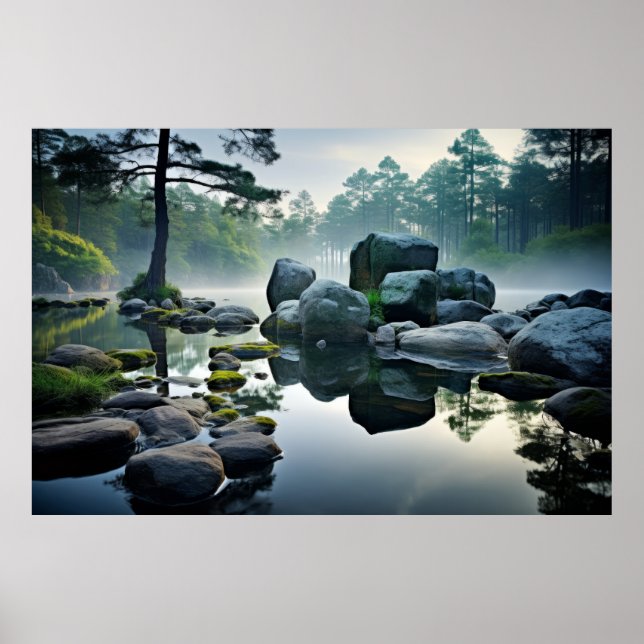 Affiche Le Lac Mist Nature paisible (Devant)