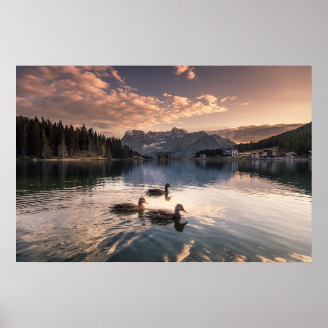Affiche Le lac Misurina | Dolomites, Italie (Devant)