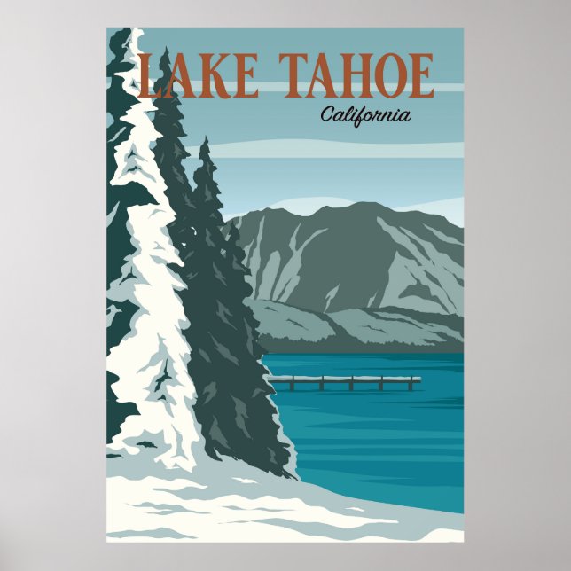 Affiche Le lac Tahoe (Devant)