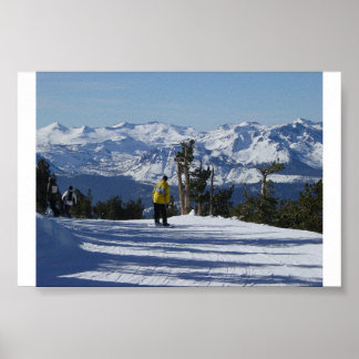 Affiche Le lac Tahoe Snowboard