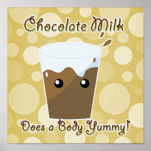 Affiche Le lait au chocolat fait un délice corporel