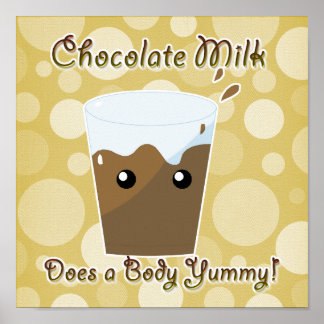Affiche Le lait au chocolat fait un délice corporel