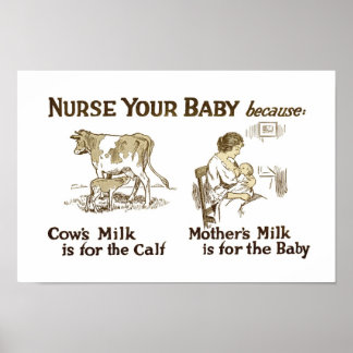 Affiche Le lait maternel est pour les bébés