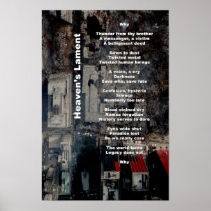 Affiche Le Lament du ciel (9/11 copie poétique