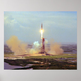 Affiche Le lancement de Saturn IB de projet d'essai
