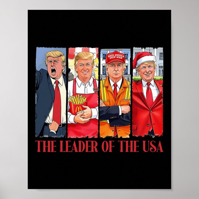 Affiche Le Leader Du Jour D'Inauguration De Trump 2024 Aux (Devant)