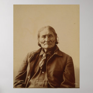 Affiche Le leader indien Apache Geronimo par Adolph F. Muh