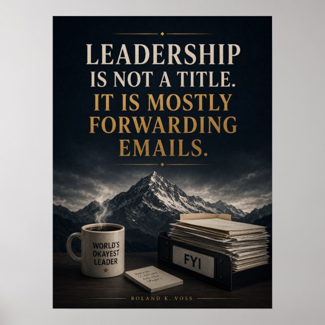 Affiche Le leadership n'est pas un titre, surtout pour tra (Devant)