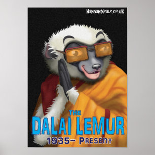 Affiche Le lémur de Dalai