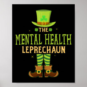 Affiche Le Leprechaun de la Santé Mentale Amusant pour la 