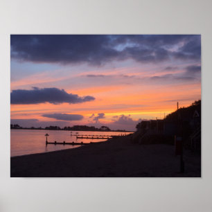 Affiche Le lever de soleil jaillit après une mer Norfolk