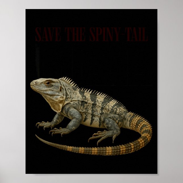 Affiche Le lézard iguane à queue épineuse à sauver (Devant)
