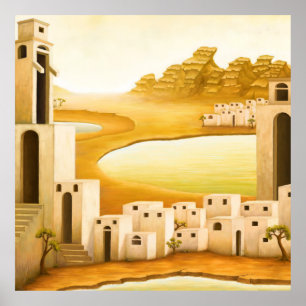 Affiche "Le lieu" - Moyen-Orient / Orient Desert Peinture