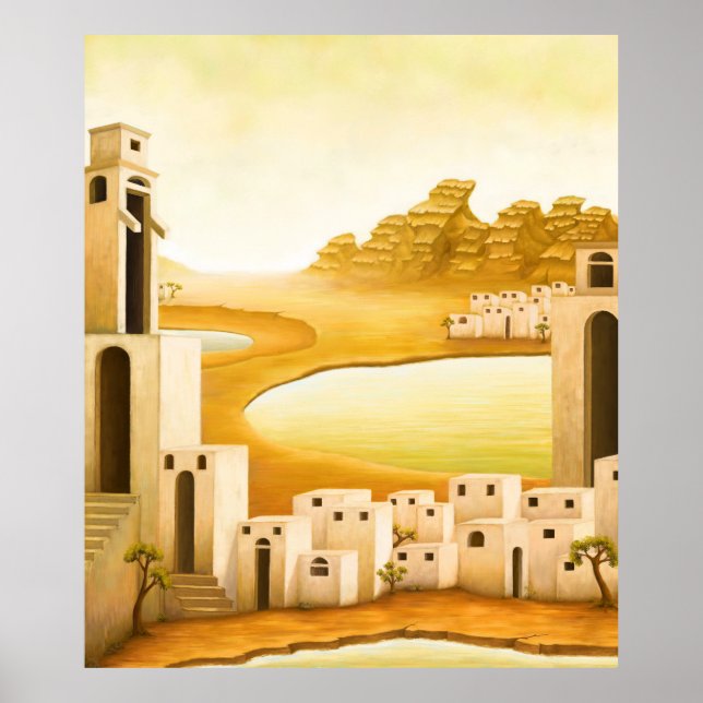 Affiche "Le lieu" - Moyen-Orient / Orient Desert Peinture (Devant)
