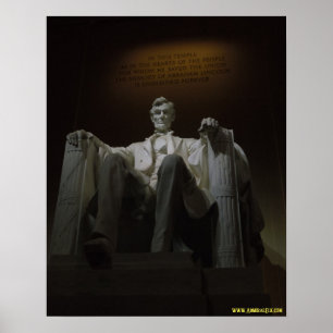 Affiche Le Lincoln Memorial la nuit