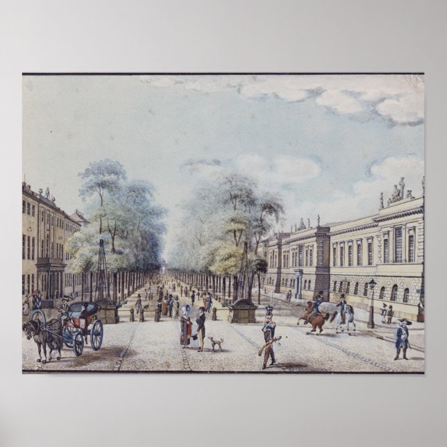 Affiche Le Linden avec l'Académie, Berlin (Devant)