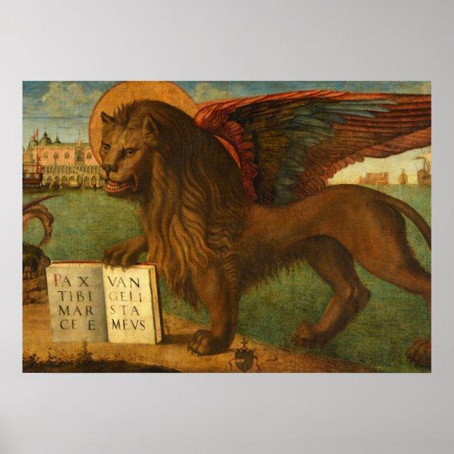 Affiche Le Lion de Saint-Marc, 1516 par Vittore Carpaccio (Devant)