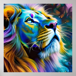 Affiche Le Lion, Roi De Tous Les Chats