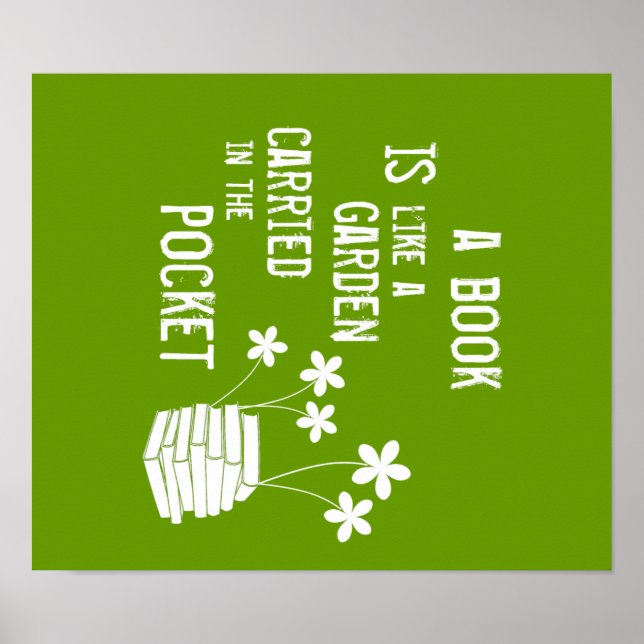 Affiche Le Livre Est Comme Un Jardin Transporté Dans La Po (Devant)