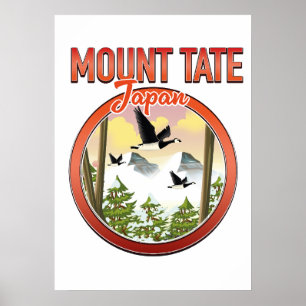 Affiche Le logo du voyage du Mont Tate Japon
