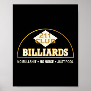 Affiche Le Logo Et La Devise Du Club Du Pool Hall Vintage 