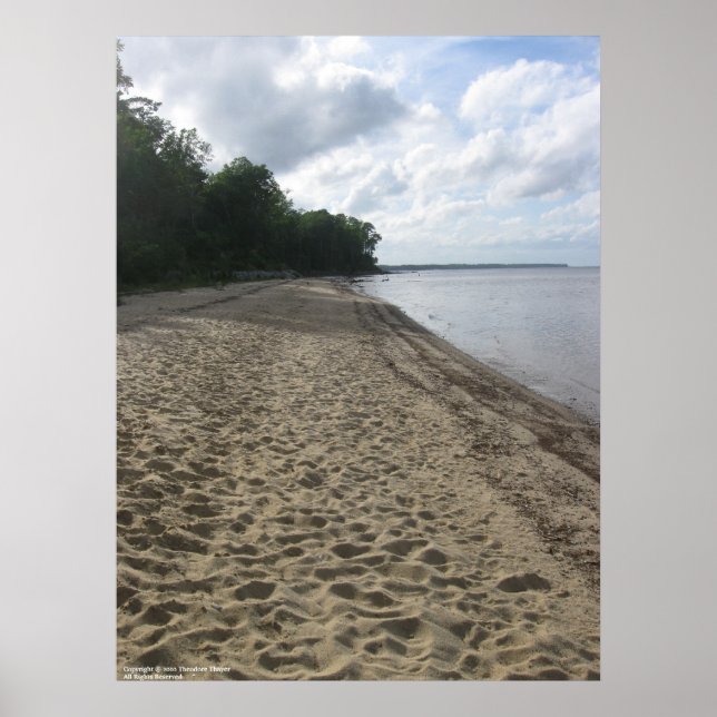 Affiche "Le long de la plage" (Devant)