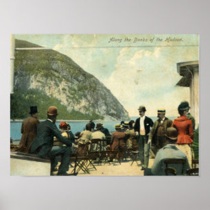 Affiche Le long des rives de l'Hudson, Vintage