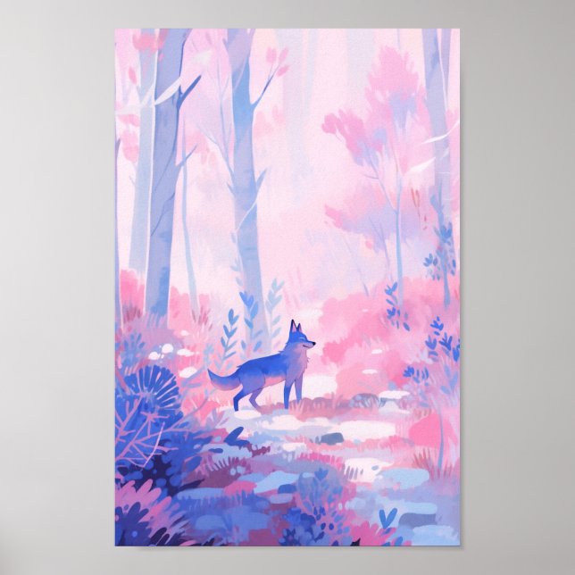 Affiche Le loup dans la neige (Devant)