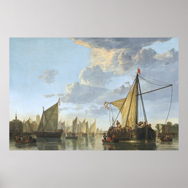 Affiche Le Maas à Dordrecht par Aelbert Cuyp (Devant)