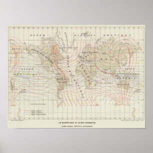 Affiche Le Magnetisme du Globe Terrestre