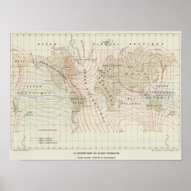 Affiche Le Magnetisme du Globe Terrestre (Devant)