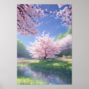 Affiche Le majestueux cours Sakura