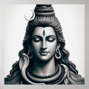Affiche Le majestueux Lord Shiva - Le Yogi éternel