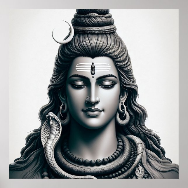 Affiche Le majestueux Lord Shiva - Le Yogi éternel (Devant)