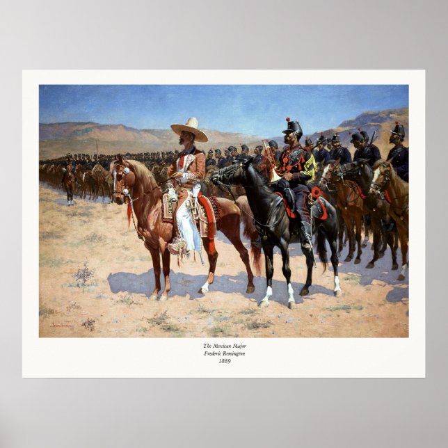 Affiche Le major mexicain de Frederic Remington (1889) (Devant)