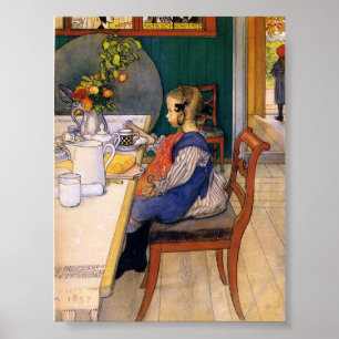 Affiche Le malheureux petit déjeuner de Carl Larsson