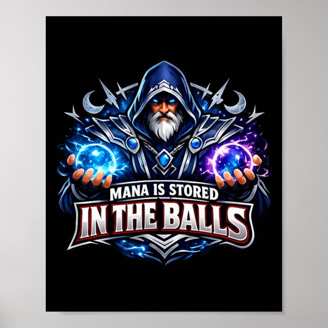 Affiche Le mana est stocké dans le sorcier magicien ensorc (Devant)