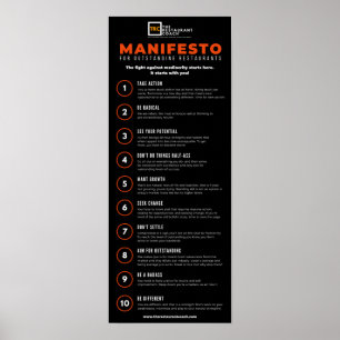 Affiche Le manifeste pour les restaurants exceptionnels