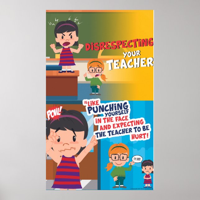 Affiche Le manque de respect n'est jamais Cool (Matte) (Devant)