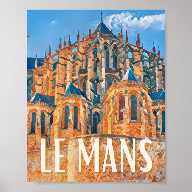 Affiche Le Mans Photo Vintage  (Devant)