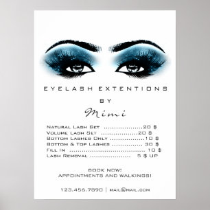 Affiche Le maquillage blanc de noir bleu observe des prix
