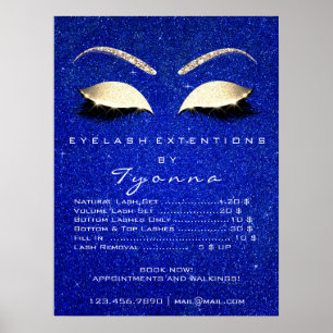 Affiche Le maquilleur bleu d'or de marine fouette des