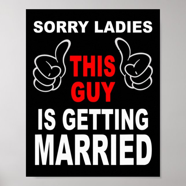 Affiche Le Mariage de la Groom Squad Bachelor Party Désolé (Devant)