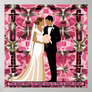 Affiche Le mariage est de trouver quelqu'un qui est d'acco
