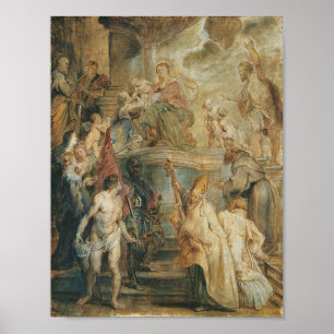 Affiche Le mariage mystique de Sainte Catherine