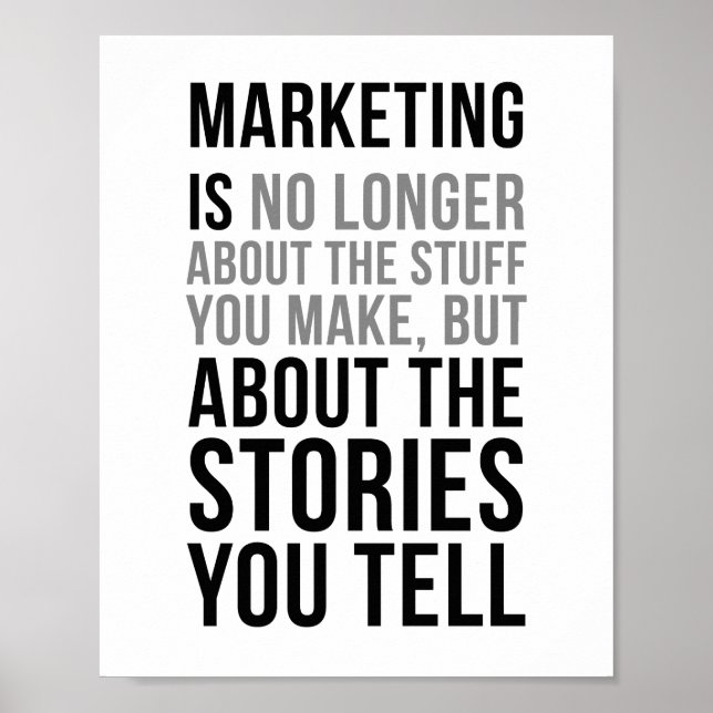 Affiche Le Marketing Ne Concerne Plus Les Choses Que Vous  (Devant)